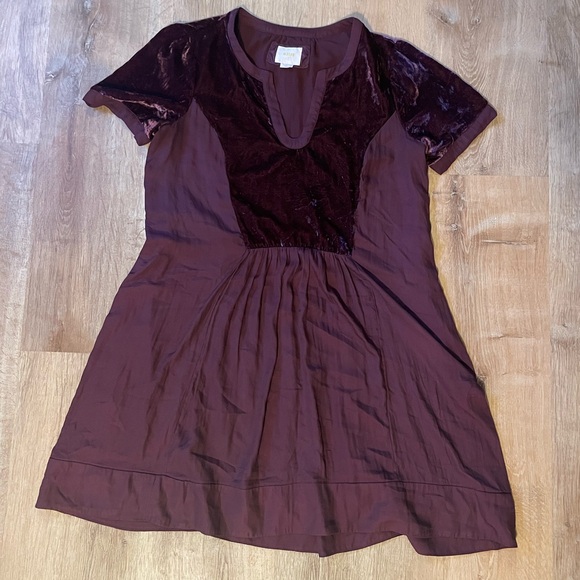 Anthropologie Maeve Ingrid Velvet Dress - Picture 2 of 8